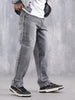 Men Casual Anti Fit Jeans With Embroidery  | Grey