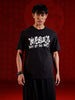 Statement front print oversized tshirt | Black