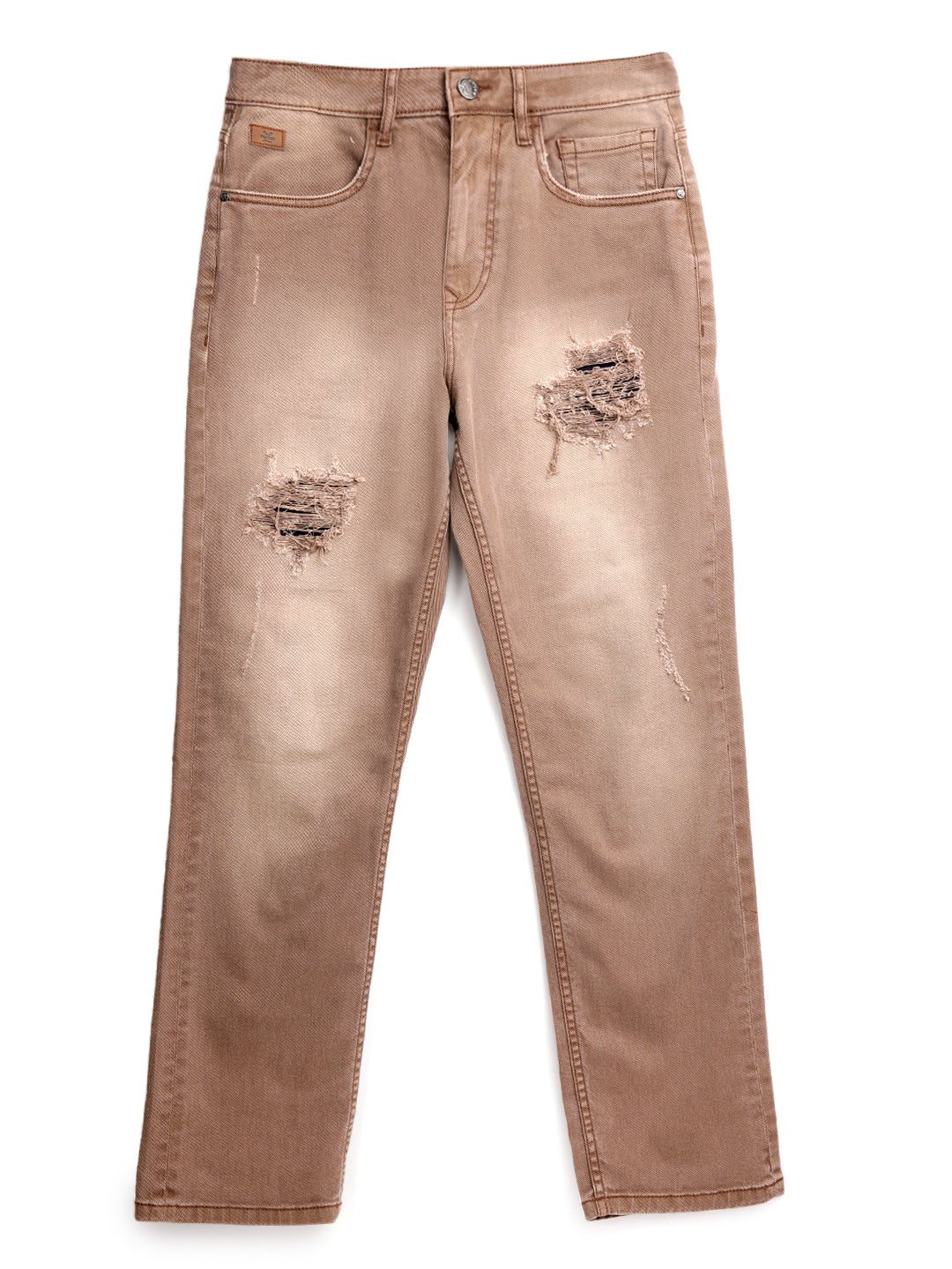 Distressed Apex Brown Jeans