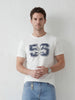 Vintage Varsity Style Graphic Tee | Off White