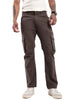 Dark Brown Peached Cargo Trousers