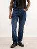 Regular Fit Faded Denim Jeans | Dark Blue
