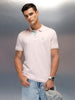 Men's casual slim fit polo t-shirt with contrast detail  | Pink