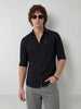 Solid Regular Fit Full Sleeve Shirt | Black