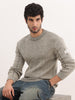 Solid Regular Fit Knitted Sweater | Beige