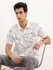 Slim Fit AOP Polo T-Shirt | White