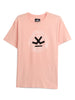 Swirled Logo Print Coral T-Shirt