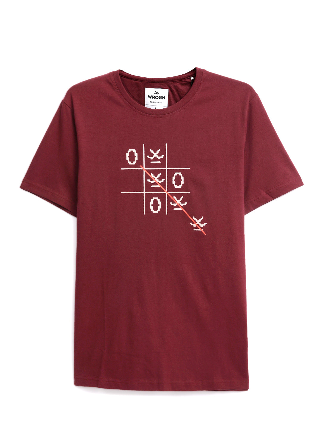 Noughts and Crosses Maroon Printed T-Shirt