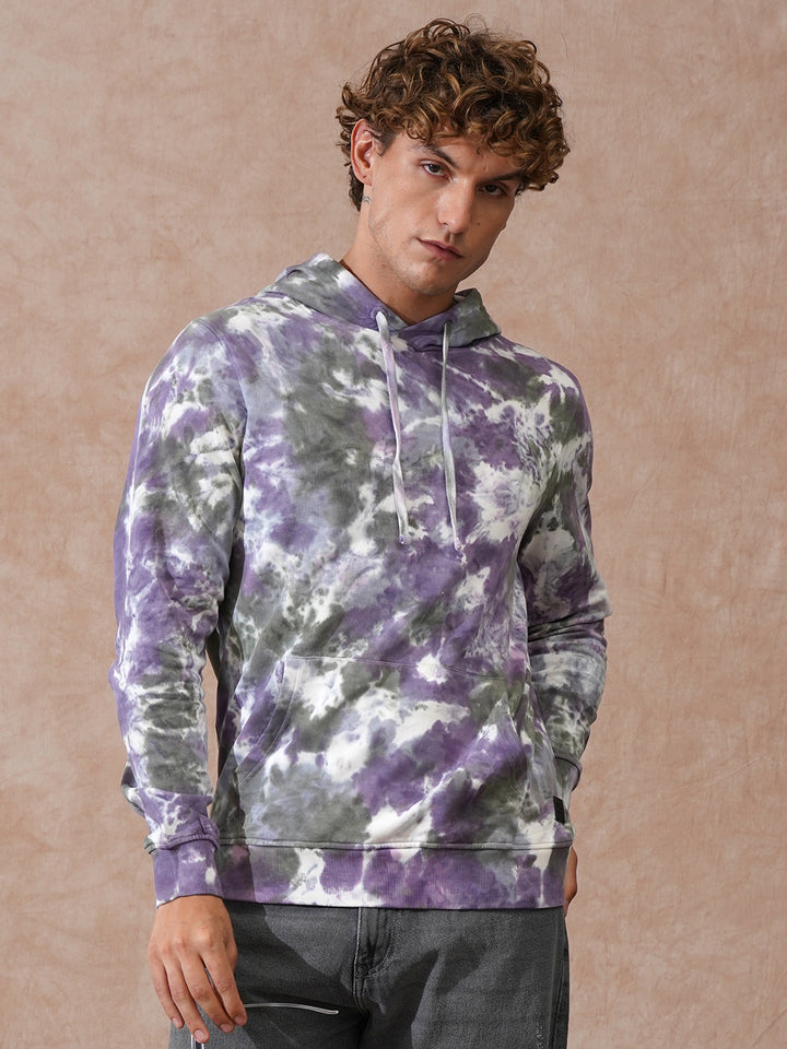 Tie Dyed Hoodie | Purple