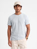 Solid Slim Fit Textured T-Shirt | Blue