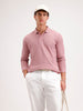 Slim Fit Long Sleeve Polo T-Shirt  | Pink