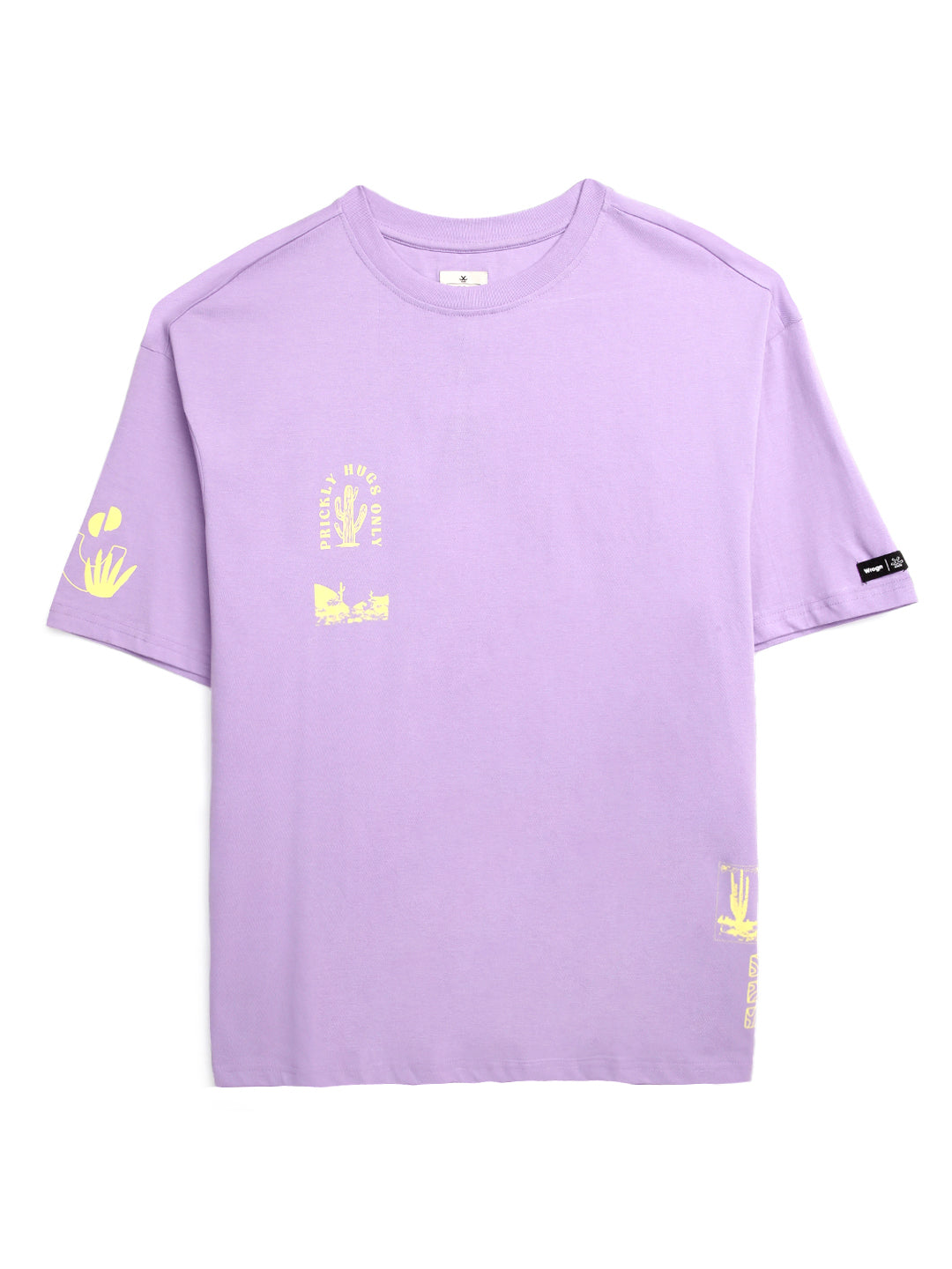 Elite Purple Printed Oversized T-Shirt