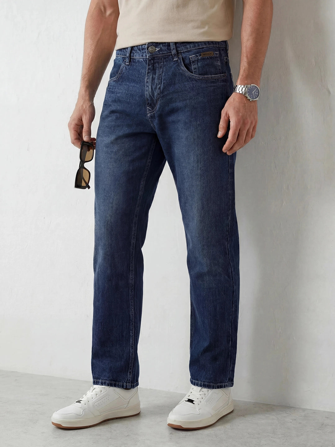 Anti Fit Light Faded Denim Jeans | Blue