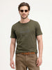 Solid Slim Fit HD Printed T-Shirt | Olive