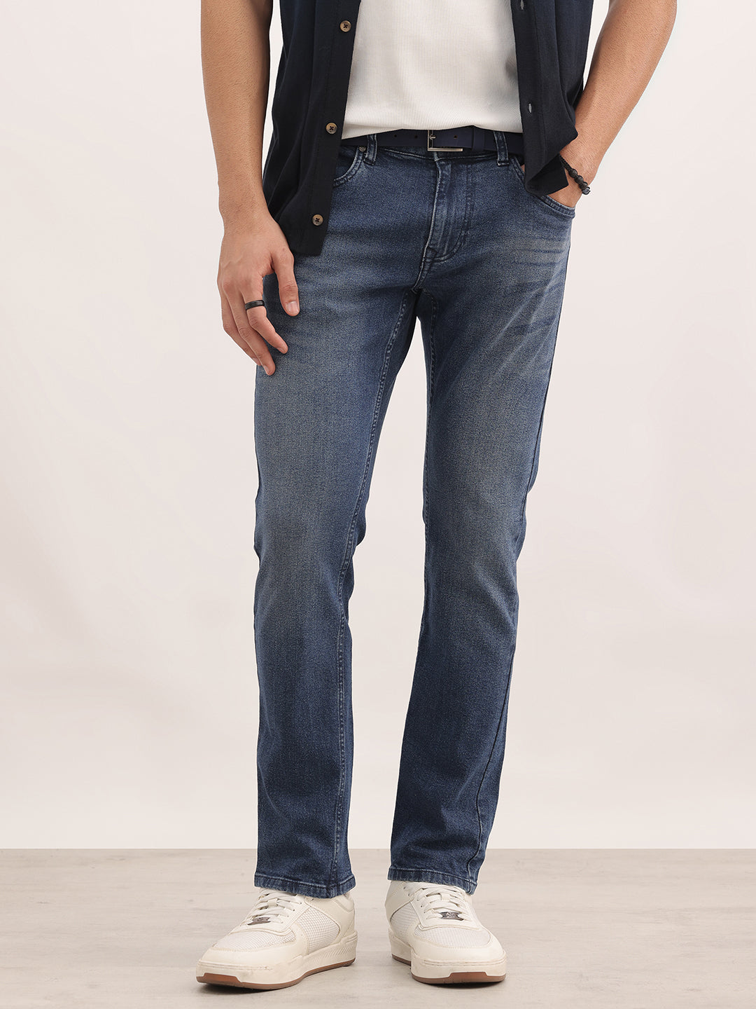 Washed Skinny Fit Denim Jeans | Blue