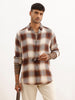Slim Fit Checkered Shirt | Khaki | WSH02FSSL0036S