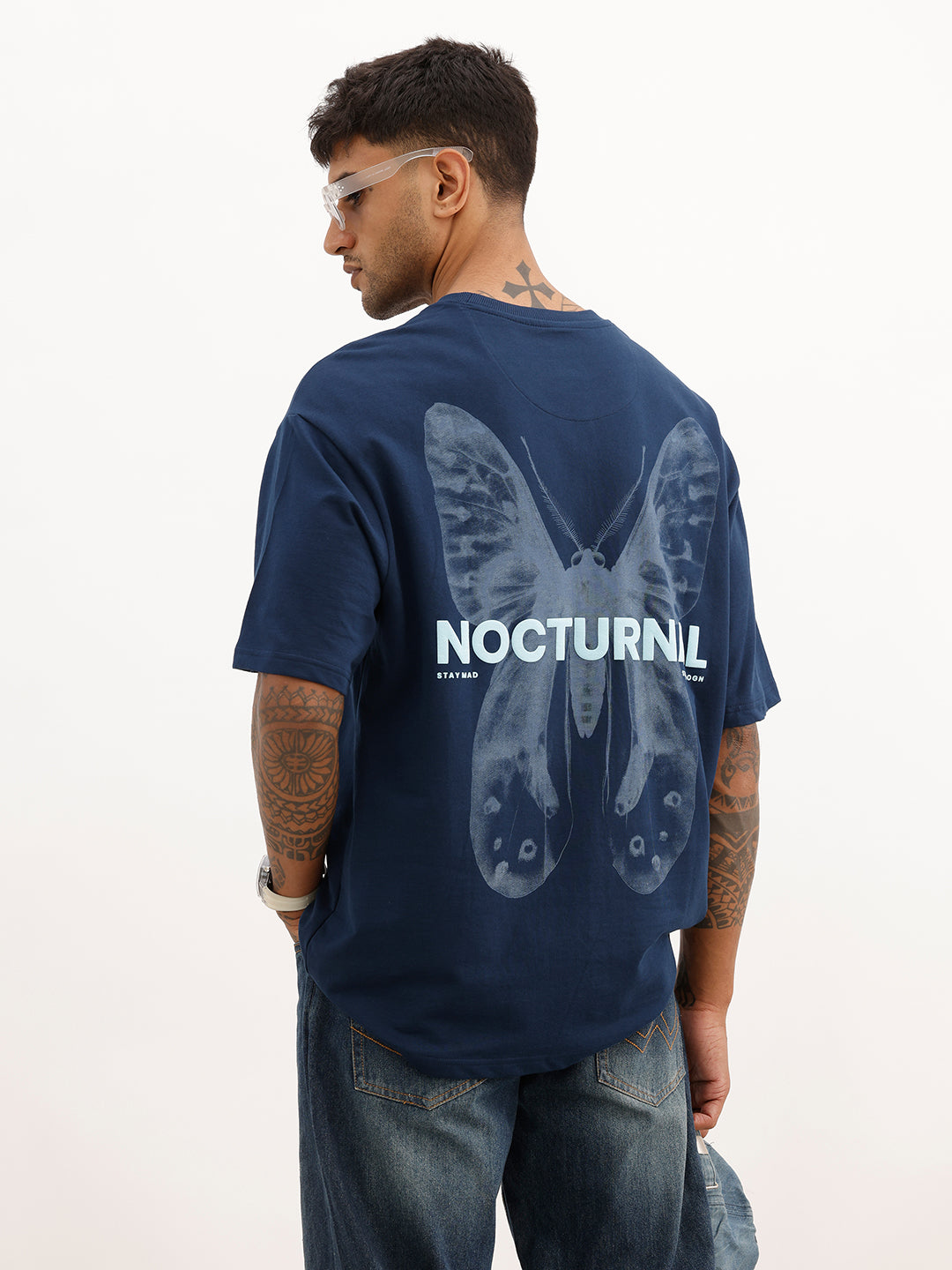 Classic Back Puffer Printed T-Shirt | Navy Blue | WTS02HSOS1341S