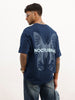 Classic Back Puffer Printed T-Shirt | Navy Blue | WTS02HSOS1341S