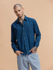 Solid Full Sleeve Cotton Shirt | Blue