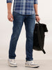 Faded Slim Fit Denim Jeans | Dark Blue