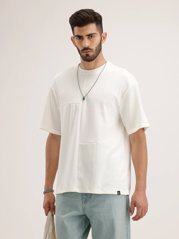 Oversized Cut & Sew T-Shirt | White