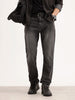 Faded Relaxed Fit Denim Jeans | Dark Grey