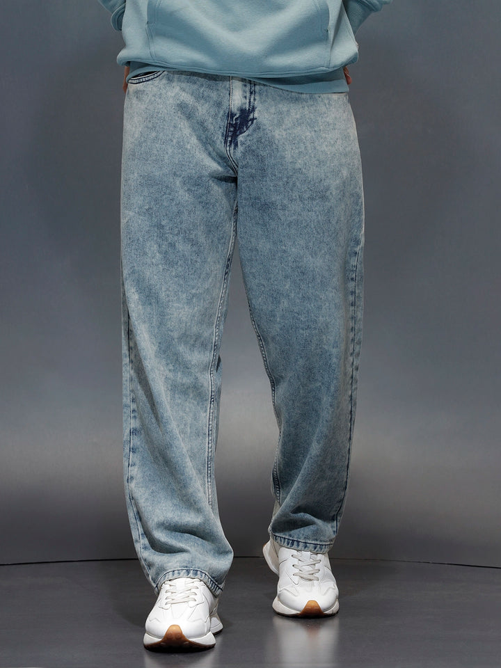 Men's casual loose fit jeans | Blue