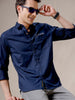 Navy Blue Slim Fit Wrogn Shirt