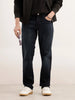 Faded Straight Fit Denim Jeans | Blue