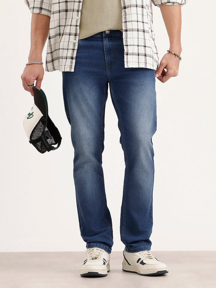 Faded Slim Fit Denim Jeans | Light Blue
