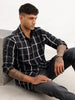 Classic Slim Fit Checkered Shirt | Black