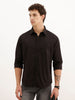 Solid Regular Fit Full Sleeve Shirt | Black