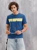 Washed Raglan Sleeve Slim Fit T-Shirt |  Dark Blue