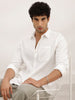 Classic Slim Fit Textured Shirt | White