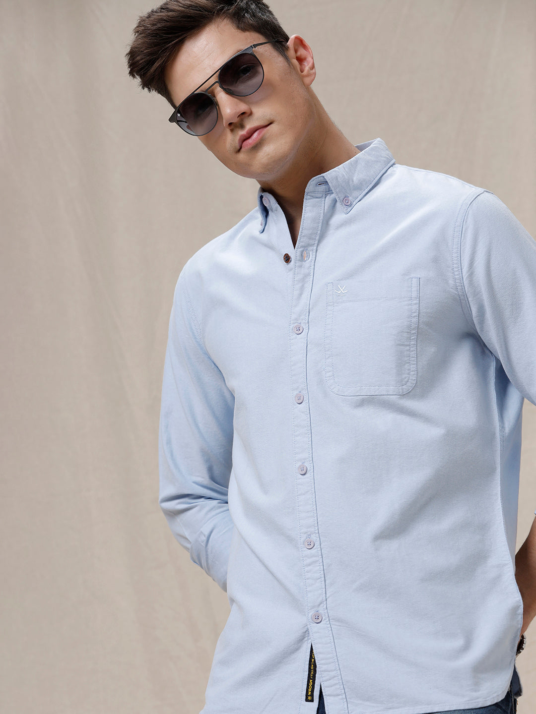 Solid Blue Formal Shirt