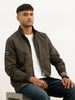 Solid Regular Fit Jacket | Olive
