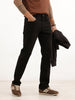 Solid Straight Fit Denim Jeans | Black