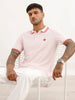 Solid Tipping Collar Polo T-Shirt | Pink | WWTS291F