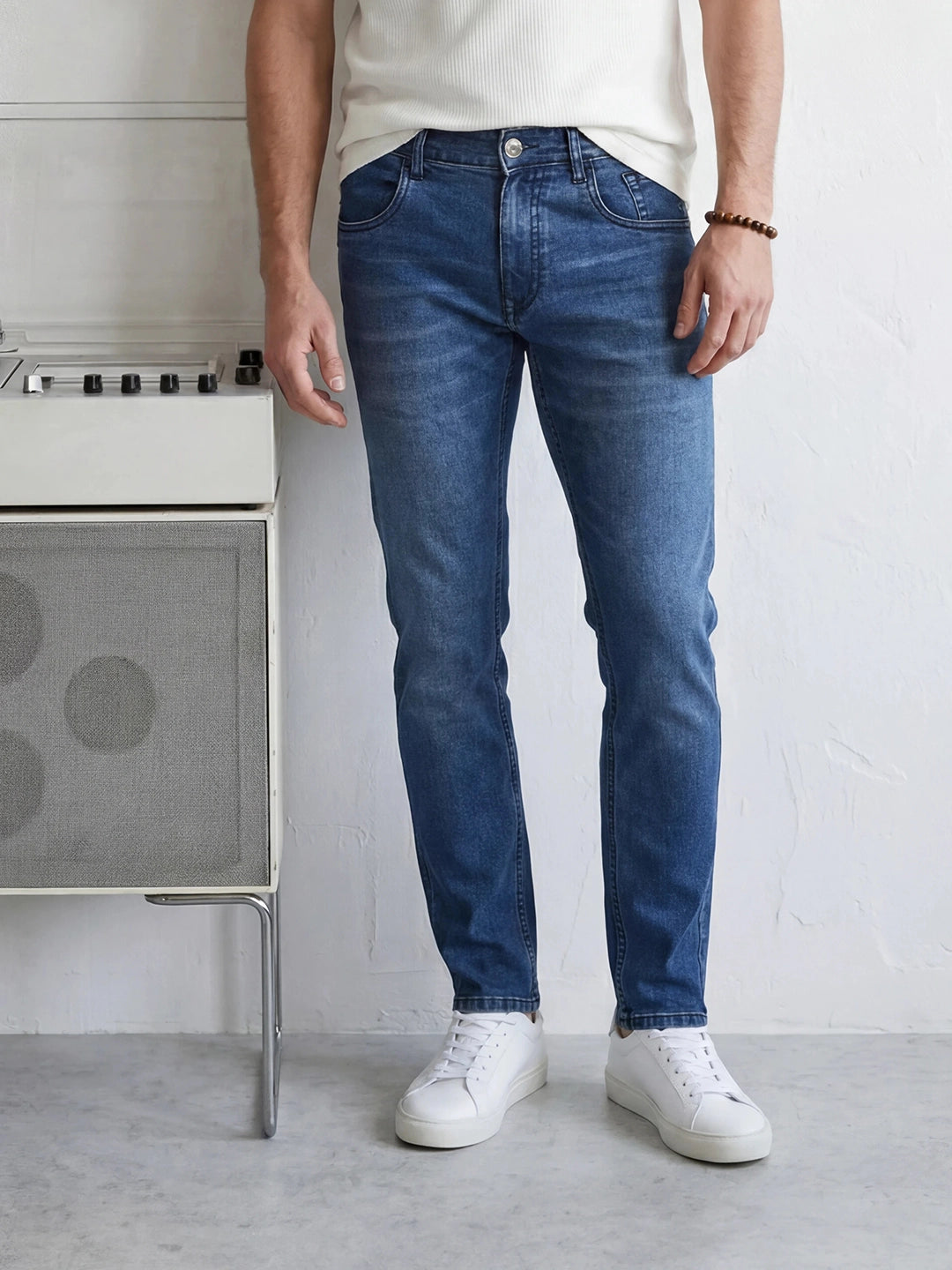 Straight Fit Denim Jeans | Blue