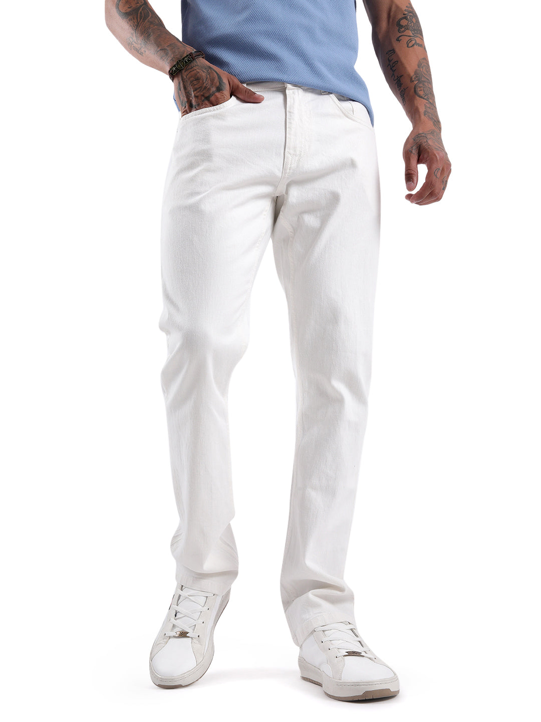 White Suave Classic Jeans