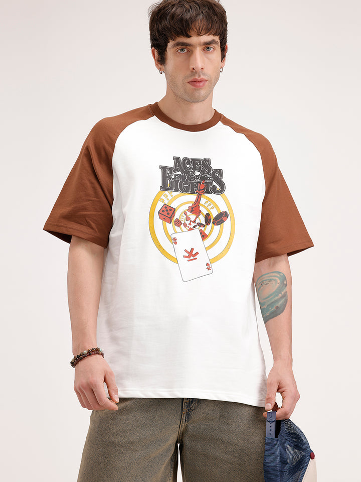 Oversized Ragland Sleeve T-Shirt | White
