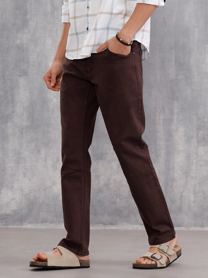 Overdyed 5 Pocket Jeans | Brown