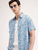 Slim Fit AOP Shirt | Blue