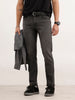 Solid Slim Fit Denim Jeans  | Dark Grey