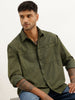 Solid Double Pocket Full Sleeve Shirt | Olive | WSH01FSCM7039W