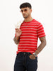 Slim Fit Striped T-Shirt | Red