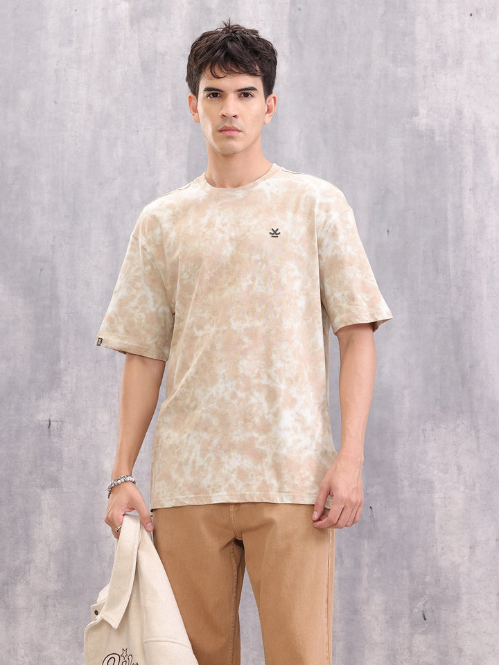 Tie Dye Oversize Crew Neck T-Shirt I White