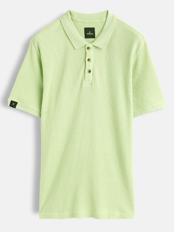 Solid Textured Polo | Green