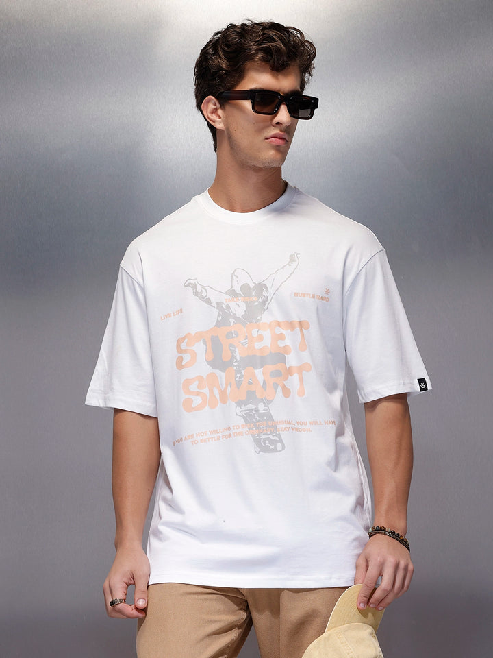 Classic Placement Printed T-Shirt   |  White