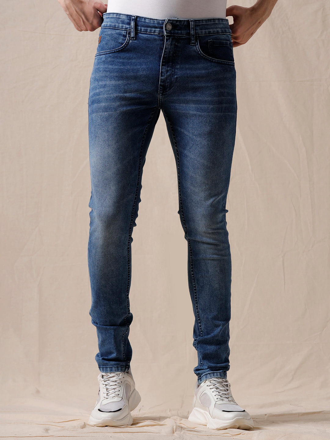 Light Tone Washed Jeans